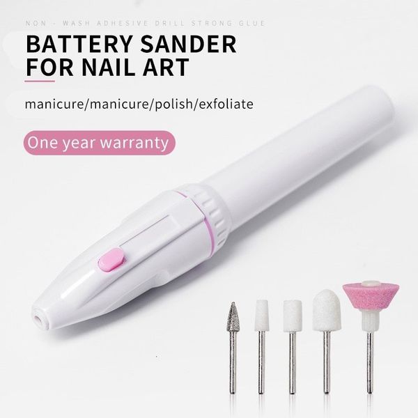 

nail manicure set polisher for removing dead skin remover polish machine mini portable pen battery electric 230512