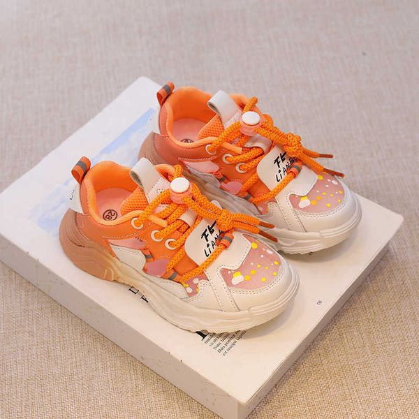 

athletic outdoor kids shoes for girls color matching mesh breatheable sneakers for boys child lace-up young children casual shoes summer new, Black