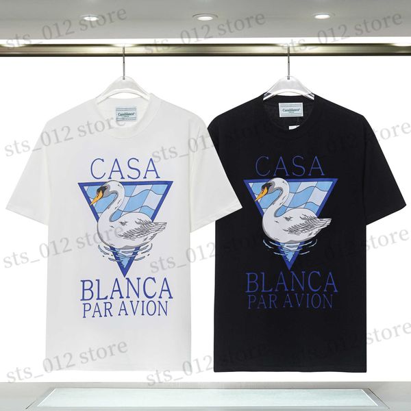 

men's t-shirts 2023 casablanca t shirt mens t-shirts womens designer t shirts short sleeves luxury brand clothes summer leisure breatha, White;black