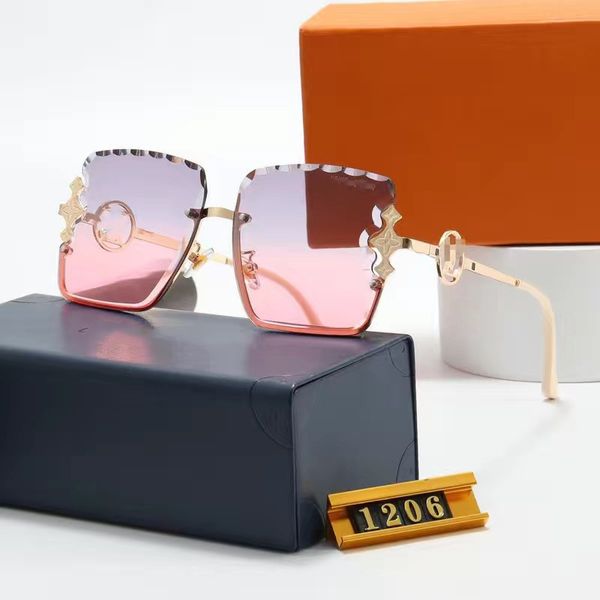 

love vivi luxury designers sunglasses for man women designer goggle beach sun glasses retro frame luxury design uv400 with box-2, White;black