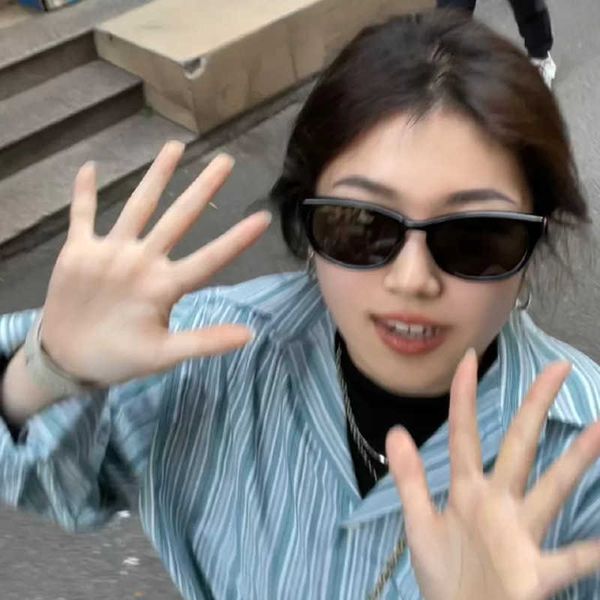 

frames cat's eye fashion cool american small face female sun protection advanced sense ins spicy girl street p sunglasses male-, White;black
