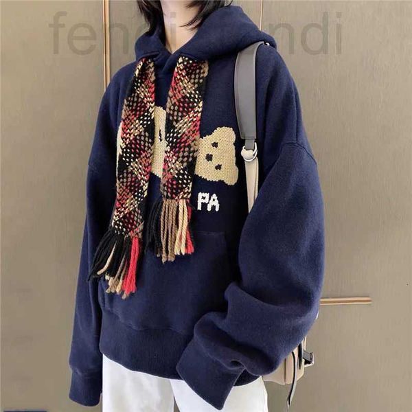 

men's hoodies & sweatshirts luxuriousdesigner hoodie mens sweatshirt plam bear embroidery hooded sweater loose oize pullo coat men wome, Black