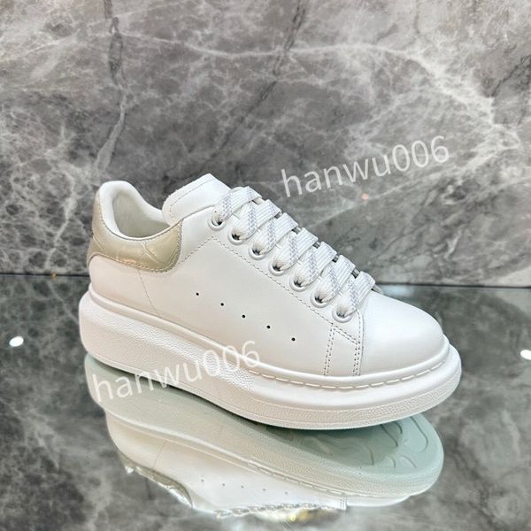 

2023new men luxury designer sneaker lace up genuine leather sneakers fashion women casual designer sneaker, Black