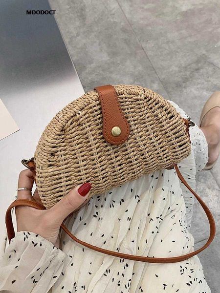 

mini cute fashion straw woven crossbody bags new small luxury designer for women handbag and purse summer beach coin wallet 2023 230512