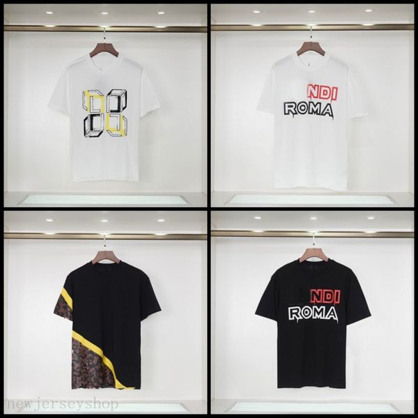 

luxury t-shirt men's women's designer f short sleeve summer fashion printed embroidery casual high-quality tees new fen fvbs, White;black