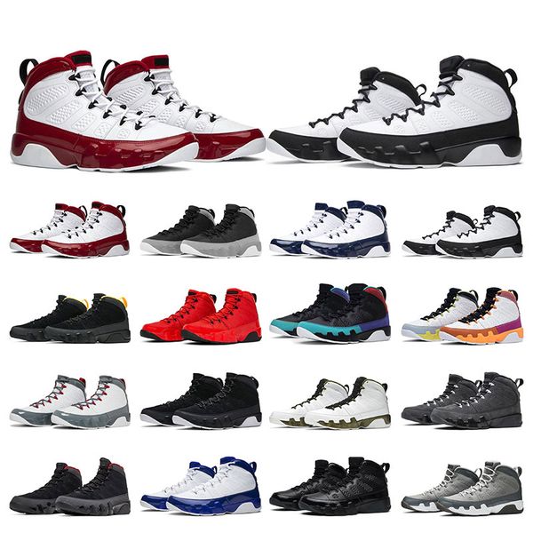 

men basketball shoes 9s jumpman 9 mens sneakers outdoor sports trainers chile gym red particle grey bred size 7-13, Black