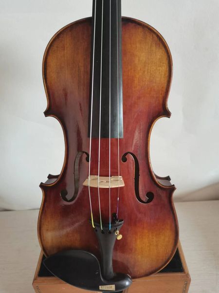 

master 4/4 violin hopf model solid flamed maple back spruce hand carved 2558