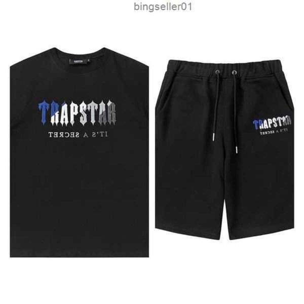 

men's t-shirts tracksuits stock trapstar t-shirt embroidery flocking letter men women t shirt set shorts suitmen'su0jsu0js 17zuwc, Gray