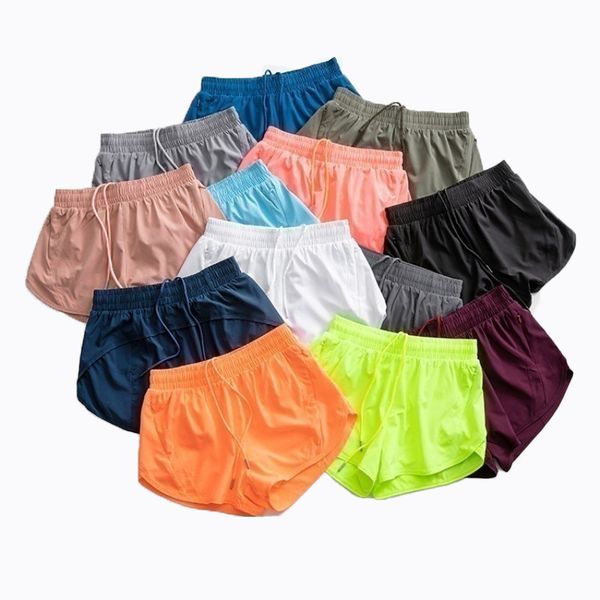 

yoga outfits sports quick dry pants fake two-piece mesh gauze yoga pants women anti-walking fitness running elastic shorts sports pants, White;red