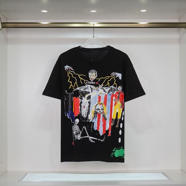 

2023trendy hip hopmen's t-shirts designer men's shirts fashion alphabet fashion trend hip hop short sleeve men's t-shirts asi, White;black