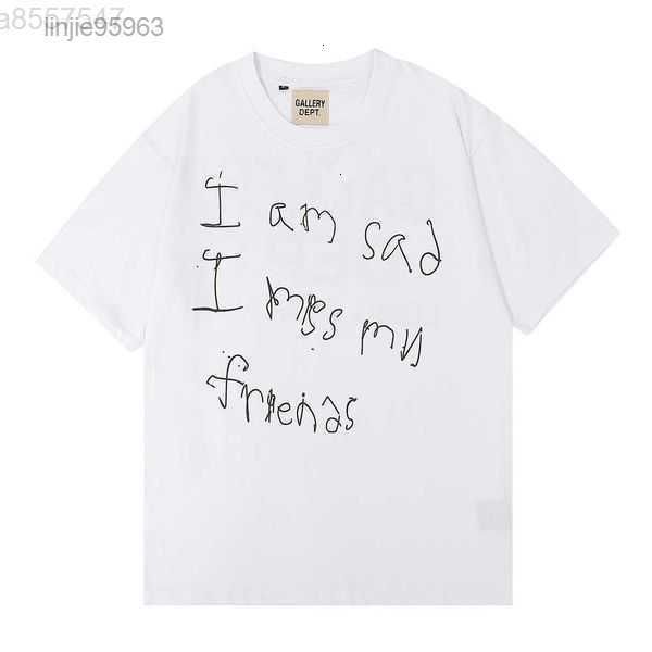 

men t-shirt gall dep designer cotton leisure letter men's fashion brand design short sleeve e3yo casual i am sad miss my friend 13jkwhc, White;black