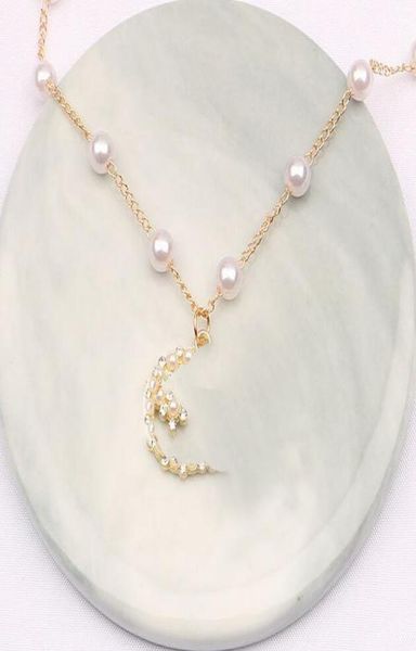 

simple luxury designer brand letter pendant necklaces chain 18k gold plated crystal rhinestone sweater newklace for women wedding 9598207, Silver