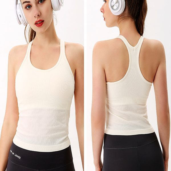 

ll women's new yoga tank with chest cushion racerback running fitness eb seamless thread sports women's preferred