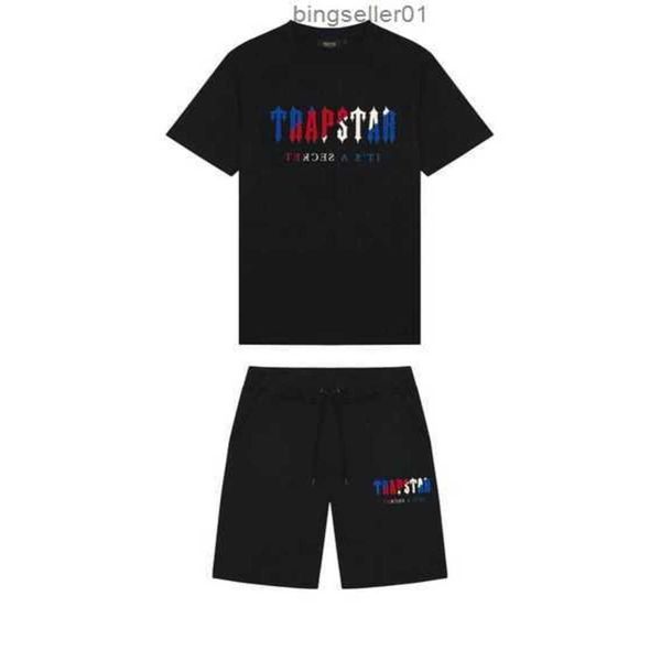 

22ss limited edition trapstar t shirt short sleeve shorts shooter london street fashion cotton comfort couple suit s-3xlt72n5u2p 1q7t9, Gray