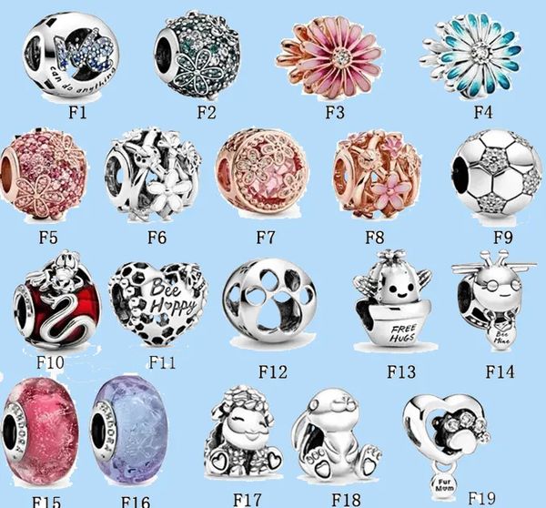 

925 silver beads charms fit pandora charm new garden series rose gold, Black