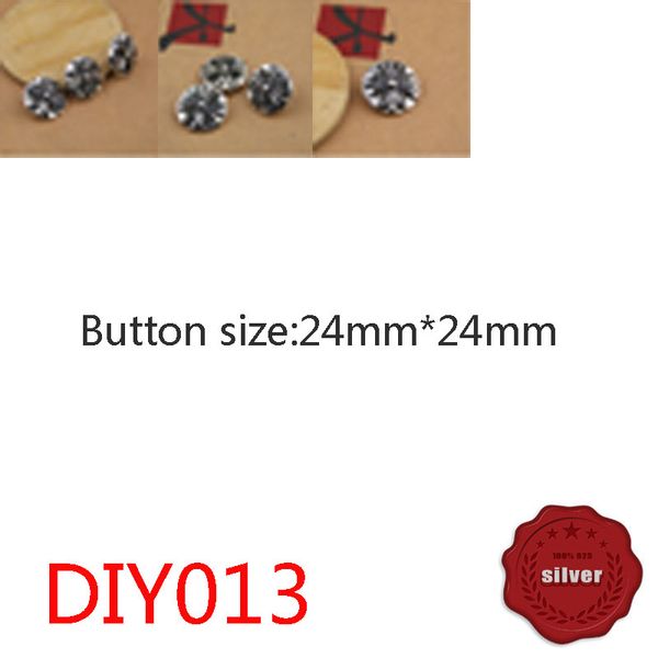 

diy013 s925 sterling silver button jeans button hip hop cross flower fashion jewelry decoration button wallet leather retro decoration