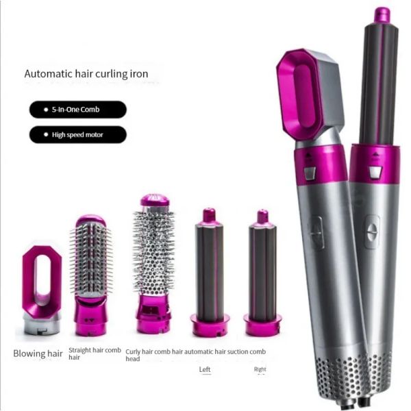 

electric hair dryer 5 in 1 hair dryer heat comb automatic curler professional curling iron electric air brush for household styling tools