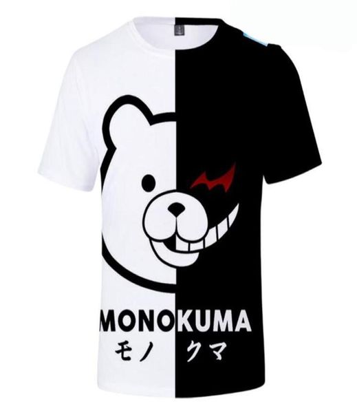 

anime danganronpa t shirt men women 3d tshirt monokuma cosplay funny tshirt black white bear anime graphic tees kawaii clothes9641903, White;black