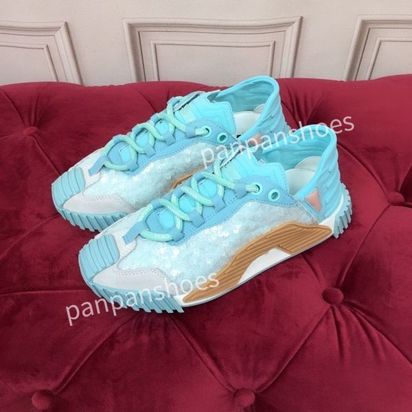 

new fashion brand casual shoes womens mens designer leather lace-up sneakers fashion lady flat running letters shoes platform sneaker, Black