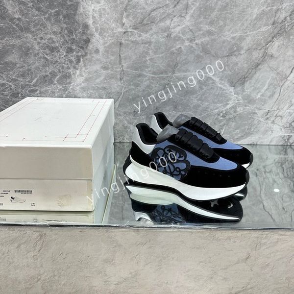 

new designers sneakers camouflage casual shoes stylist women mens shoes designer checkered studded flats mesh fashion trainers, Black