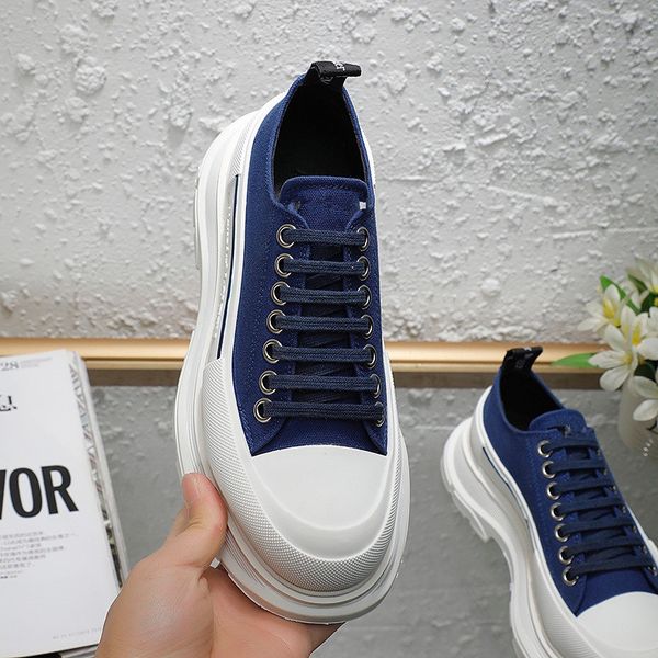 

autumn new womens shoes lace-up couple biscuit shoes designer fashion flat heel thick sole leather sports casual 0628, Black