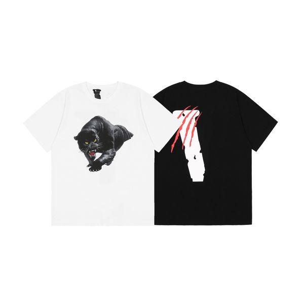 

designer tshirts fashion mens t shirt leopard big v print luxurys tees print tee hip hop oversize shirts for men women vintage short sleeve, White;black