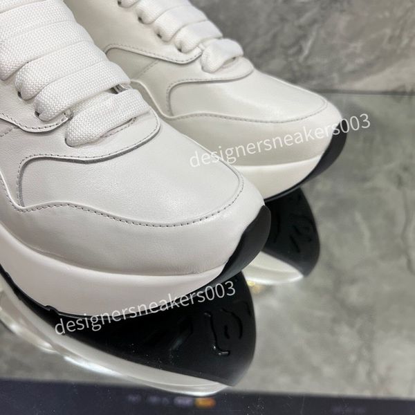 

2023women men fashion casual shoes classic dirty shoes mid double height bottom trainers leather glitter golden quality, Black