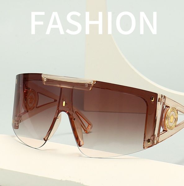

2023 luxury sunglasses women's brand shield frame oversized elegant eyewear designer female trendy fashion eyeglasses, White;black