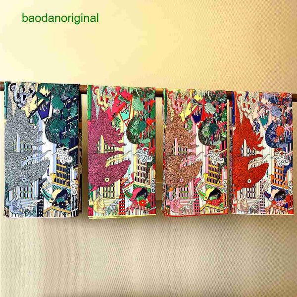 

hemres designer scarves korean version 90cm pure handmade rolled edge animal kingdom women's twill square scarf shawl gift scarves, Blue;gray