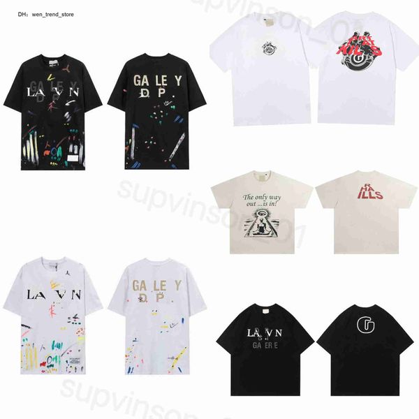 

galleryse depts tees mens t shirts women designer galleryes t-shirts cottons man s casual shirt luxurys clothing shorts sleeve clothes1, White;black