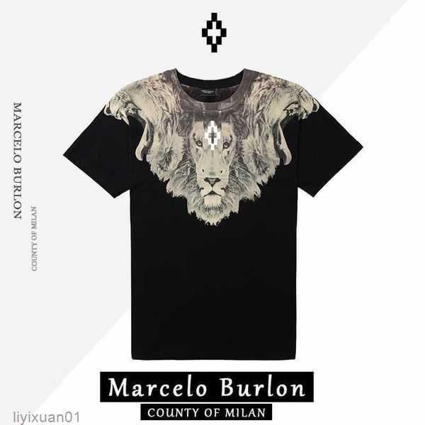 

designer marcelos burlons pink purple winged short sleeve men's and women's street t-shirts summer fashion ins 1 gcgp, White;black