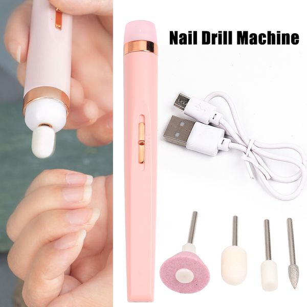 

nail manicure set professional electric nails drill kit remover dead skin grind polish pen portable milling cutter pedicure equipment s91 23