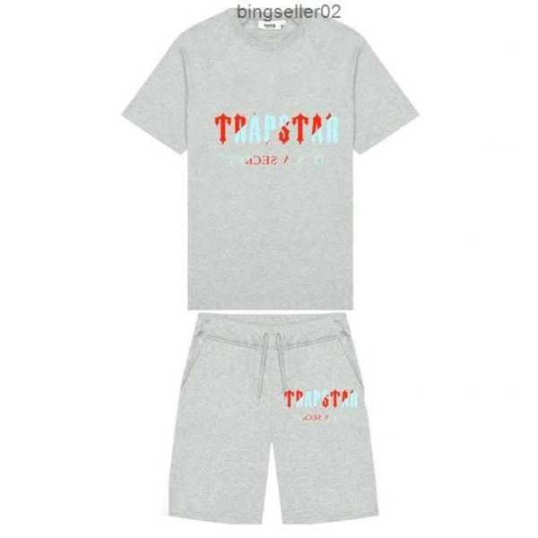 

t-shirts brand trapstar men's clothing t-shirt tracksuit sets harajuku tee funny hip hop color t shirt beach casual shorts sewjji, Gray