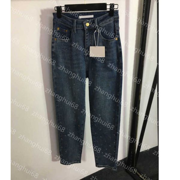 

23ss denim jeans designer women jeans straight jeans womens pants full drill letter slim denim pants skinny jeans womens clothing a1, Blue