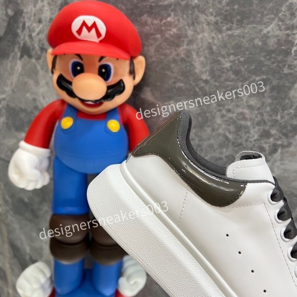 

new mens women brand casual shoes classic dirty shoes mid double height bottom trainers leather glitter golden quality2023, Black