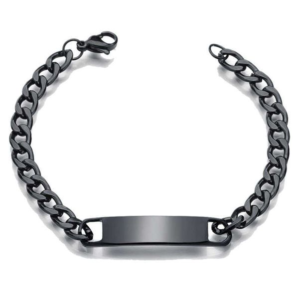 

personality boutique smooth strip engravable curved brand bracelet trendy men's women's stainless steel bracelet, Golden;silver