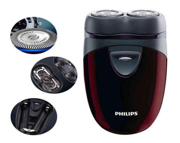 

originele elektrisch scheerapparaat pq206 met twee scheerhoofden aa batterij gezichtscontour tracking voor mannen 03146742059