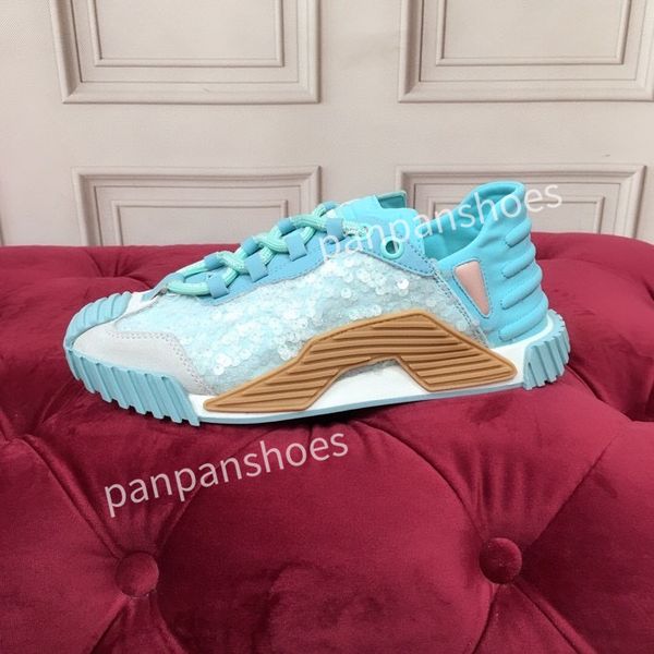

new fashion brand casual shoes womens mens designer leather lace-up sneakers fashion lady flat running letters shoes platform sneaker2023, Black