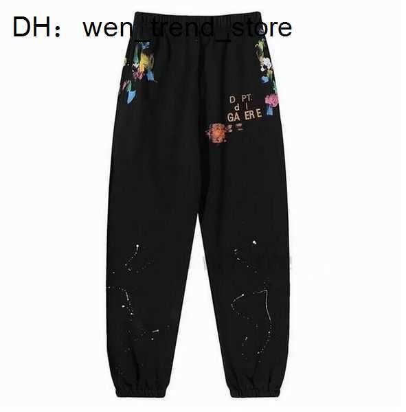 

men pants galleries sweatpants depts speckled letter print men's women's couple loose versatile casual straight 21 mhfd, Black