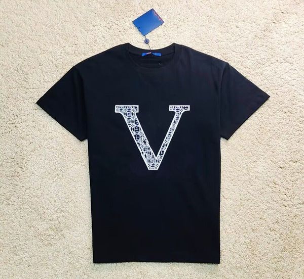 

ummer paris mens t-shirts designer tee luxury flocking letter tshirt t shirt classic fashion green womens short sleeve casual cotton t-shirt, White;black