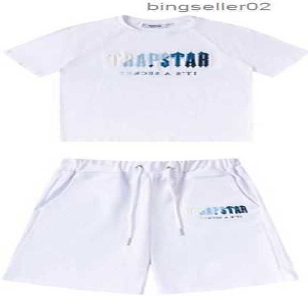 

mens trapstar t shirt embroidery short sleeve outfit chenille tracksuit black cotton london streetwear s-2xlq8as, Gray