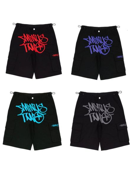 

men's shorts letter printing wide leg casual shorts men vintage gym shorts women american style y2k harajuku high waist casual loose sh, White;black
