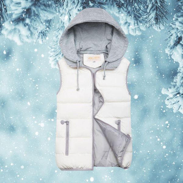 

leather feather cotton vest coats soft stretchy skin friendly jackets midlength winter coats for men women nov99, Black