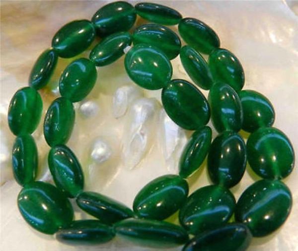 

13x18mm natural green emerald gemstone loose beads 15quot012957903, Green;white