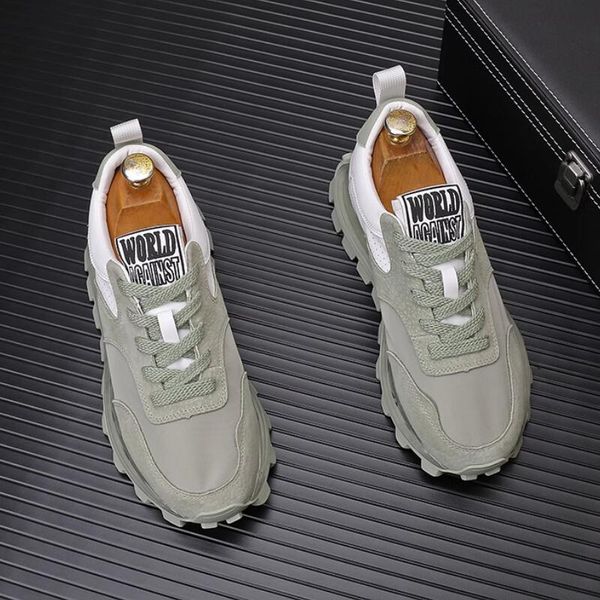 

2023 summer new breathable mesh cloth tide brand air cushion thick bottoming sports casual shoes a18, Black