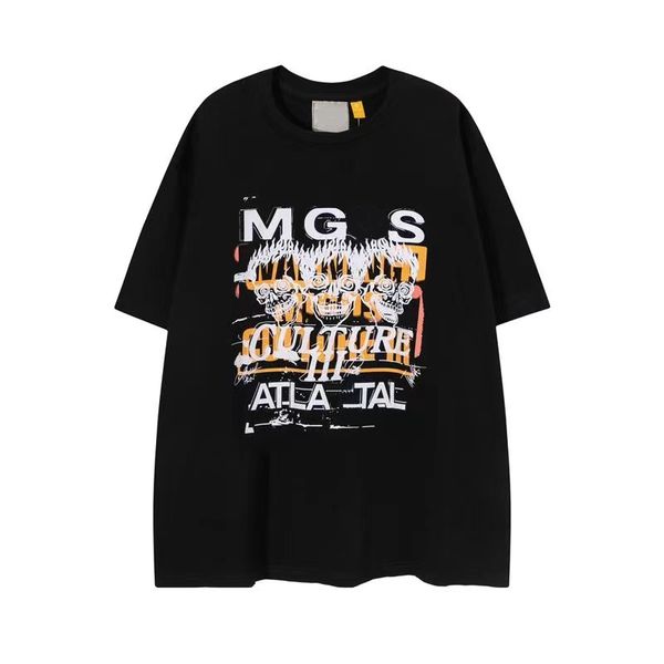 

2023 fashion brand mens t shirt glued letter pattern short sleeve leisure loose womens t-shirt high street couple clothing anti-wrinkle brea, White;black