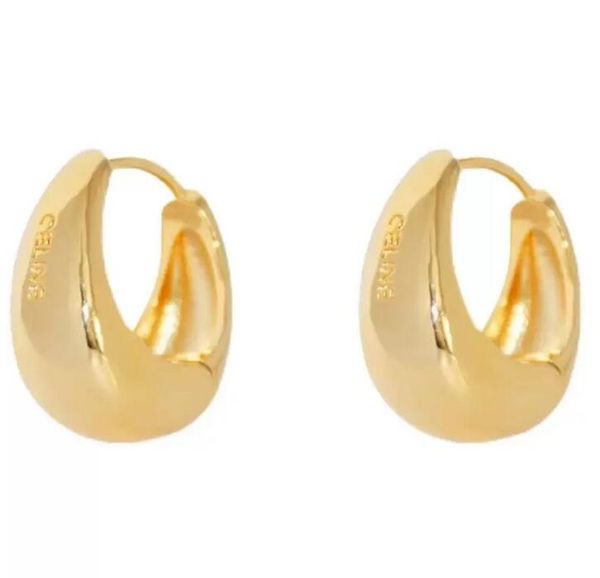 

hoop earrings sterling 925 silver smooth 100% big huggie white/gold fine circle authentic arc tle1215 jewelry, Golden;silver