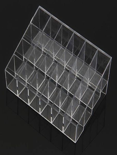 

whole new clear acrylic 24 lipstick holder display stand cosmetic organizer makeup case 90146810257, Black;white