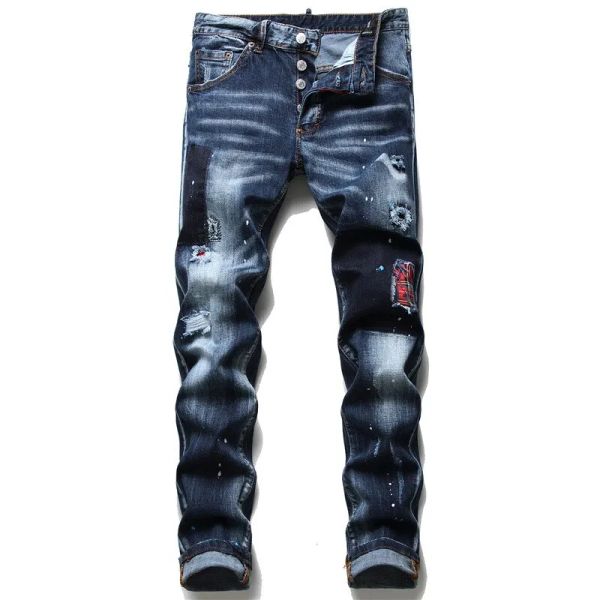 

men designer jeans man pants designer black skinny stickers light wash ripped motorcycle rock revival joggers true religions mens jeans sai, Blue