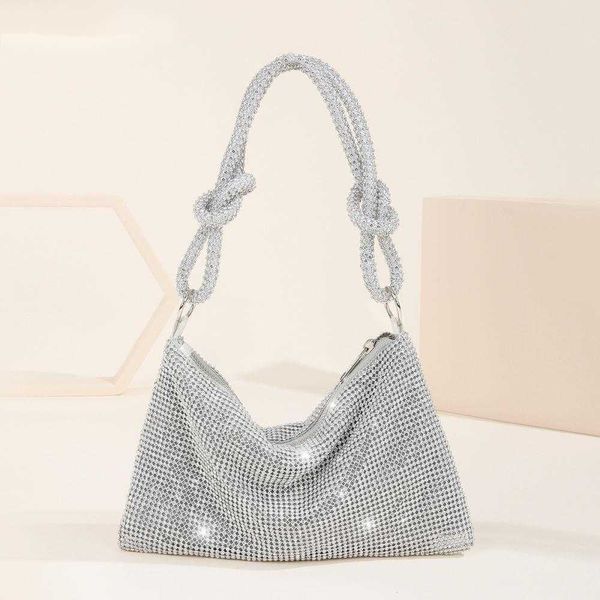 

evening bags luxury designer hobo shoulder handle shining rhinestones clutch purse crystal purses and handbag 230427